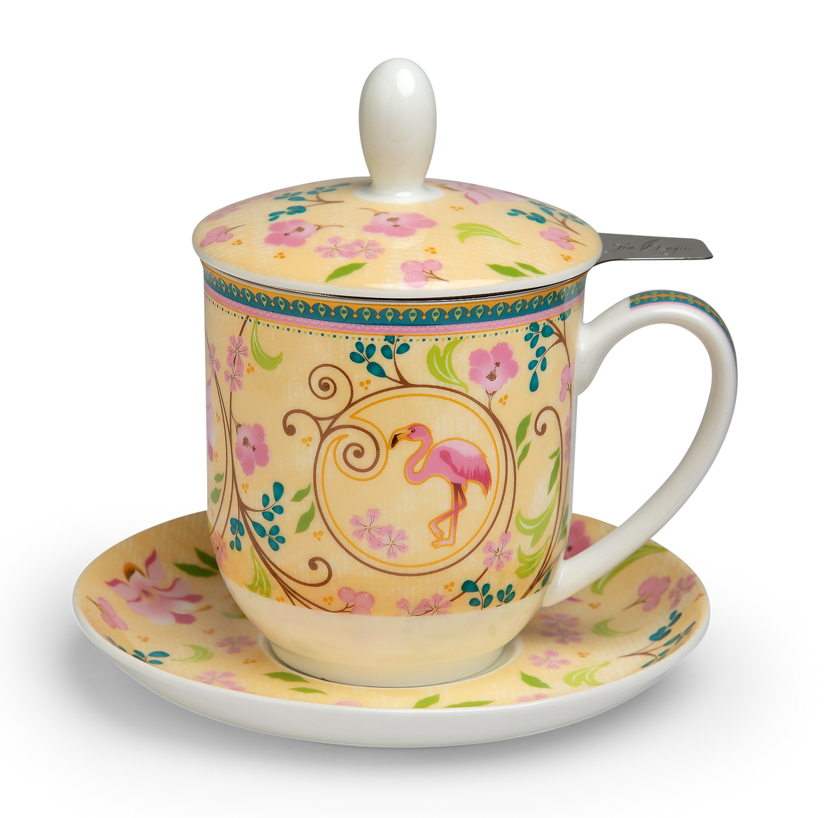 Kräuterteetasse mit Filter Emma, 0,35l, 4-tlg. Bone China