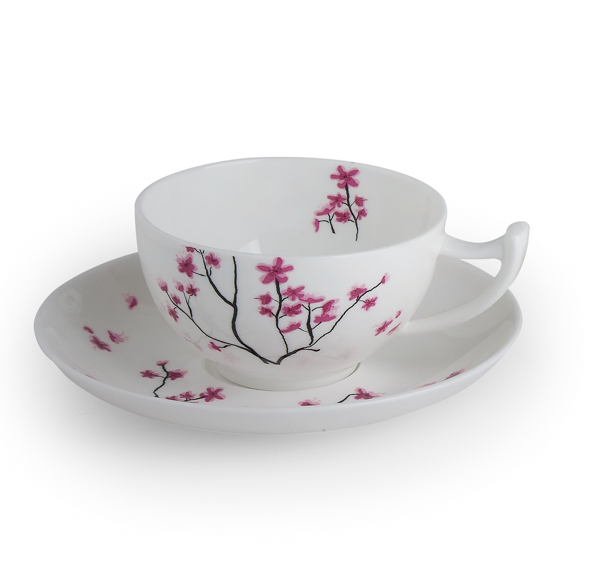 Tasse und Untertasse Cherry Blossom, 0,1l, Bone China