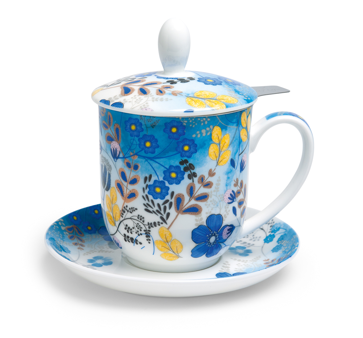 Kräuterteetasse Nicole mit Filter, 0,35l, 4-tlg. Bone China